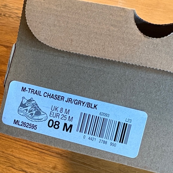 Merrell Little Kid's Trail Chaser Jr Hiking Shoe, Grey/Black - Picture 2 of 10